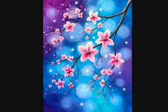 Virtual Paint Nite: Bright Bokeh Blossoms (Ages 13+)